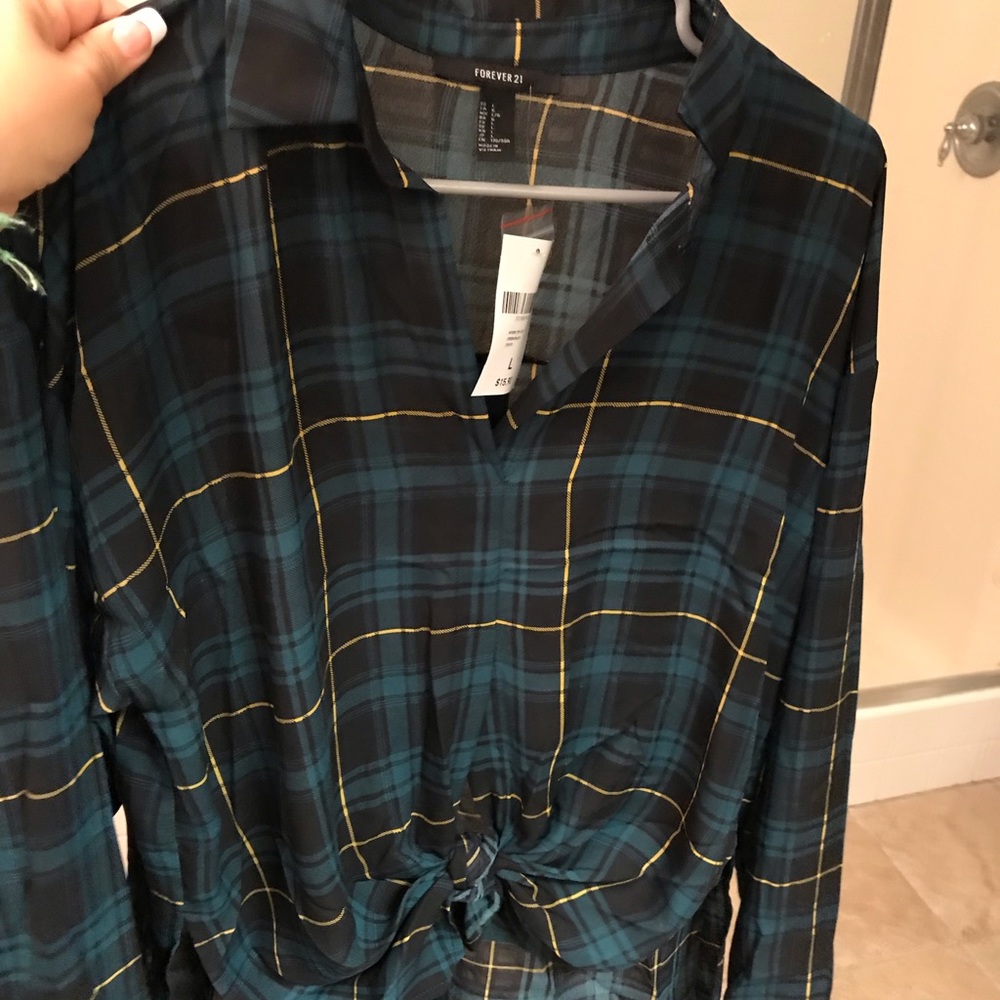NWT plaid top